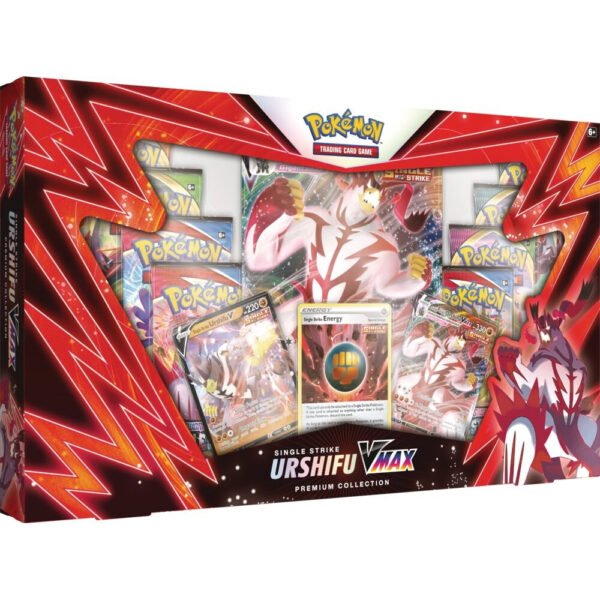 Caja Urshifu Single Strike VMax Premium Box - Rojo - Inglés - Cartas Pokemon Originales Tcg